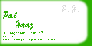 pal haaz business card